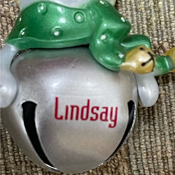 Lindsay Personalized Jingle Bell Snowman Ganz Christmas Ornament NWT - Picture 2 of 7